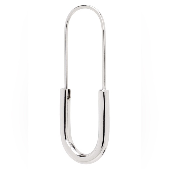 MARIA BLACK Single Silver Chance Paperclip Earring - Picture 3 of 7